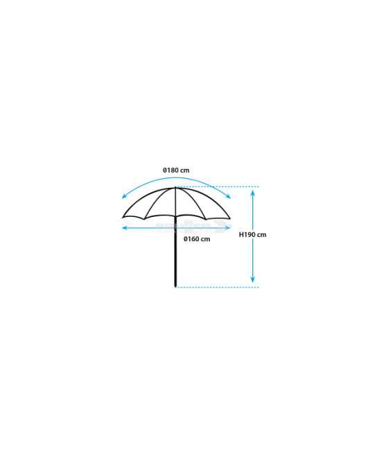 Ombrellone Brunner Ride2Sea 180 cm compatto UV UPF 50+