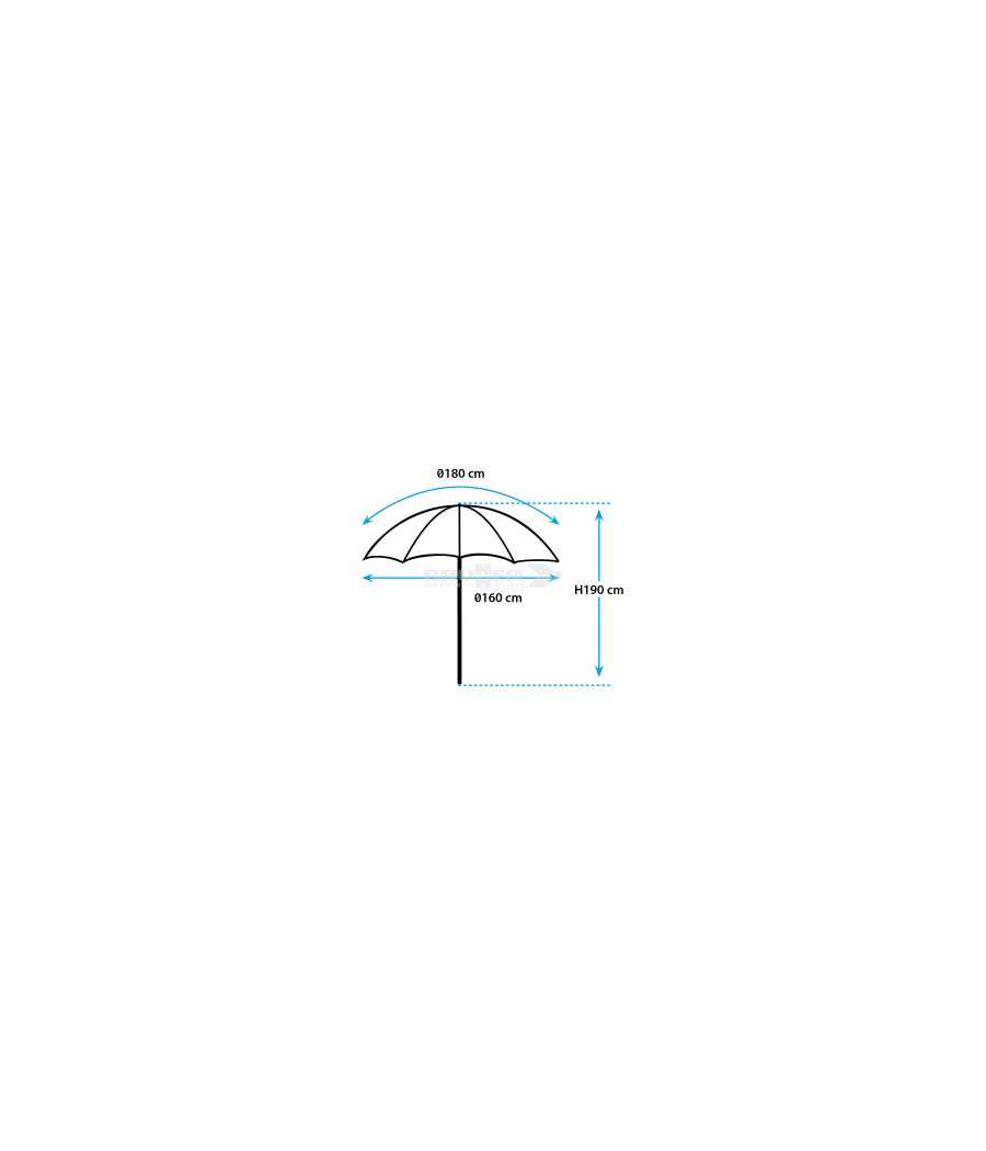 Ombrellone Brunner Ride2Sea 180 cm compatto UV UPF 50+