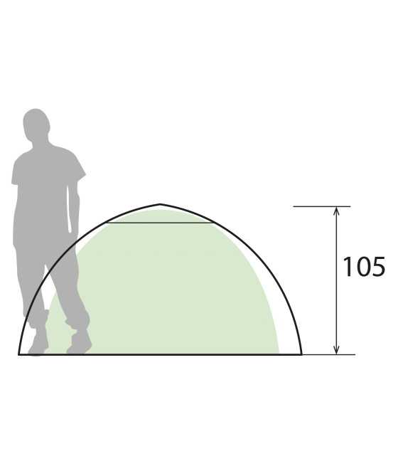 Brunner Strato 2 – Tenda 2 posti ultraleggera in poliestere PU con paleria esterna in fiberglass