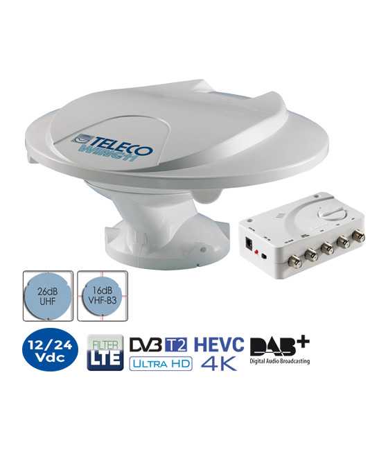 Antenna TV Omnidirezionale Wing 11 360° per Camper e Caravan