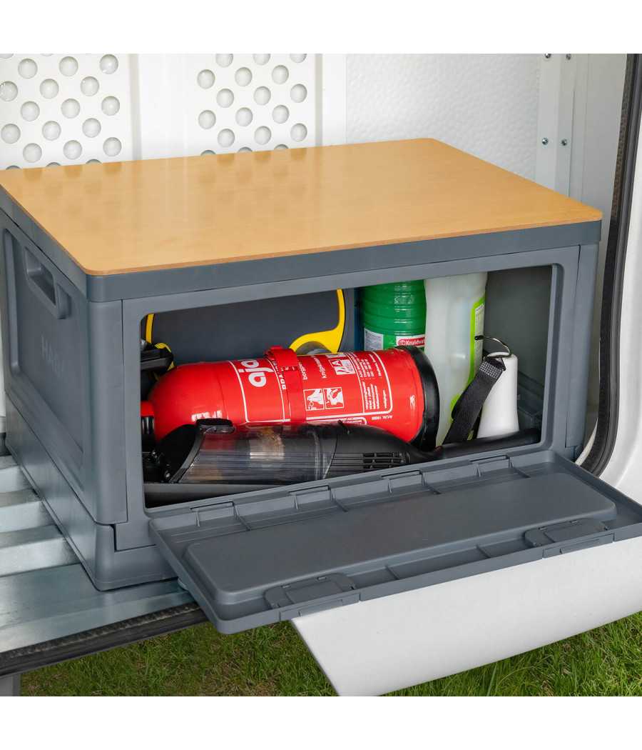 HABA CampBox 50 Pieghevole 42L con Coperchio Bambù