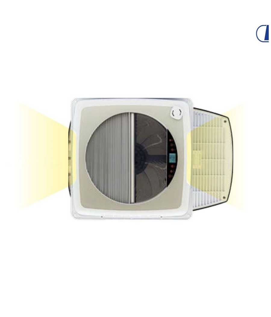 Plus Fan Crystal 400×400 Di‑Tec | Oblò Ventilato Camper