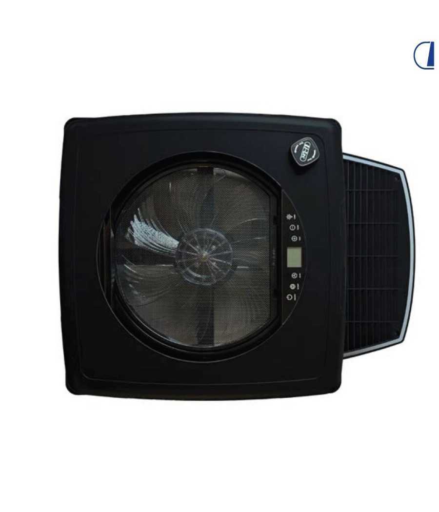 Plus Fan 400x400 Nero-Nero V.2.0 Oblò Ventilato Camper DI-TEC