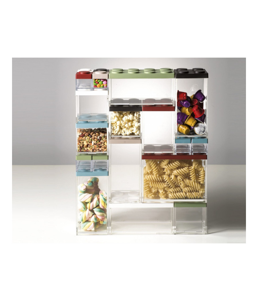 Barattolo modulare 1,5 l Brickstore OMADA Color bianco