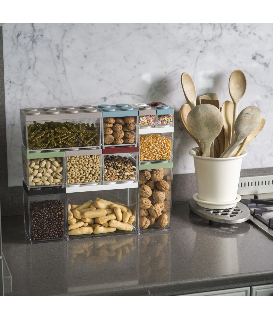 Barattolo modulare 2 l Brickstore OMADA AZZURRO POLVERE