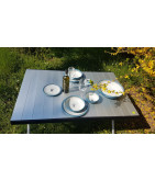 PIATTO PIANO in melamina stone touch Ø 26 CM TUSCANY