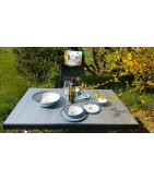 PIATTO PIANO in melamina stone touch Ø 26 CM TUSCANY