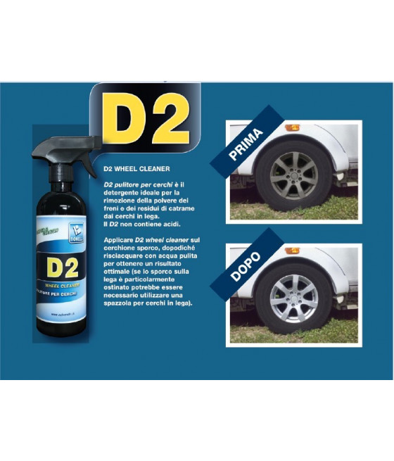 D2 WHEEL CLEANER PULITORE PER CERCHI 500 ML