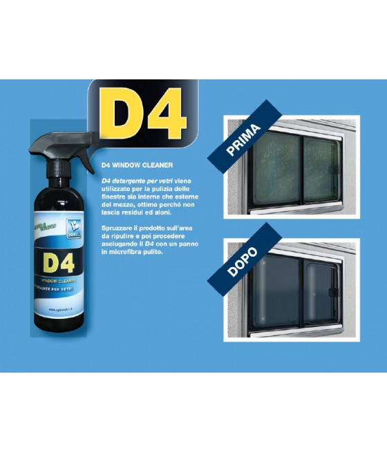 D4 WINDOW CLEANER DETERGENTE VETRI 500 ML