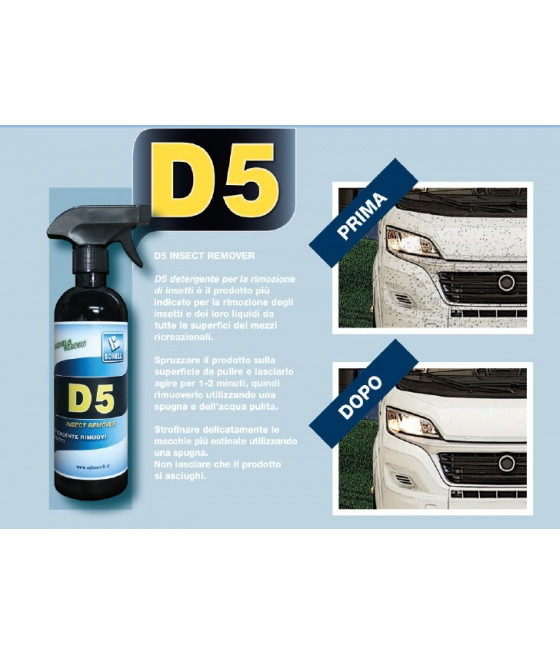 D5 INSECT REMOVER DETERGENTE RIMOZIONE INSETTI 500 ML