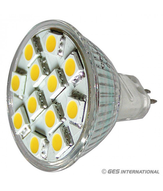 Lampadina MR11 12 LED bianco caldo