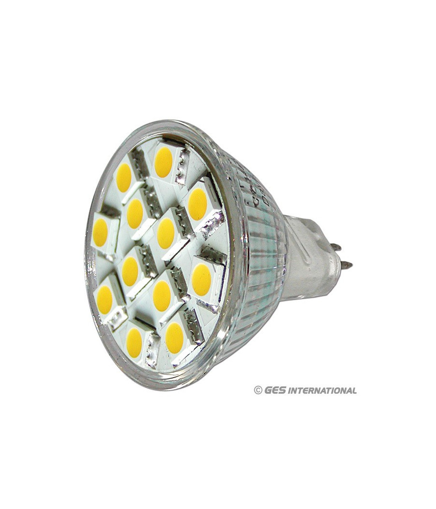 Lampadina MR11 12 LED bianco caldo - LUC309M