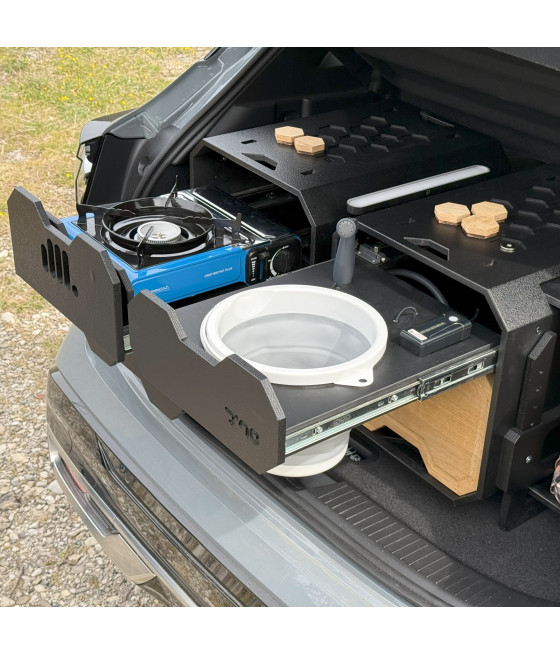 STOCK M1 – Modulo cucina per campeggio auto, fuoristrada, tenda da tetto