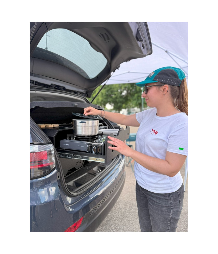 STOCK M2 – Modulo lavaggio e preparazione per campeggio auto, fuoristrada, tenda da tetto