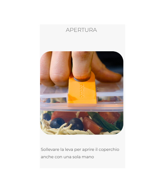 Contenitore ERMETICO per alimenti 2,3 l BLU AVIO OMADA PULL BOX CHEF
