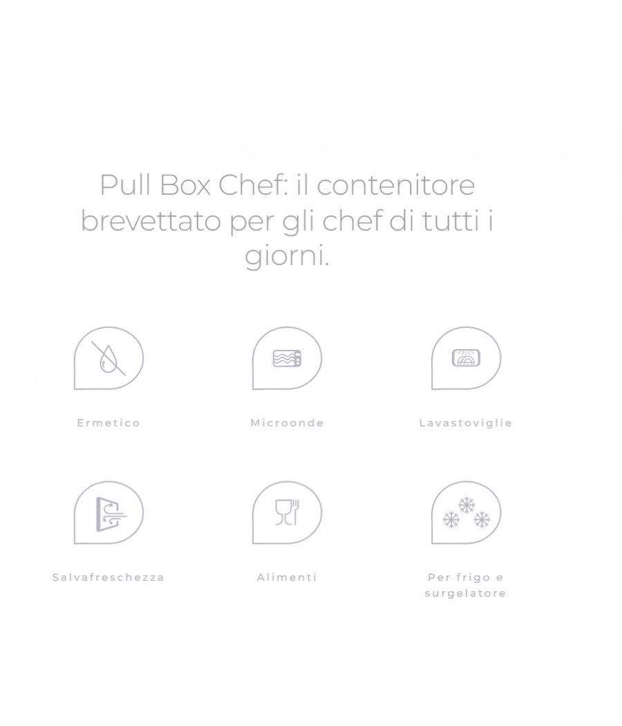 Contenitore ERMETICO per alimenti 2,3 l BLU AVIO OMADA PULL BOX CHEF