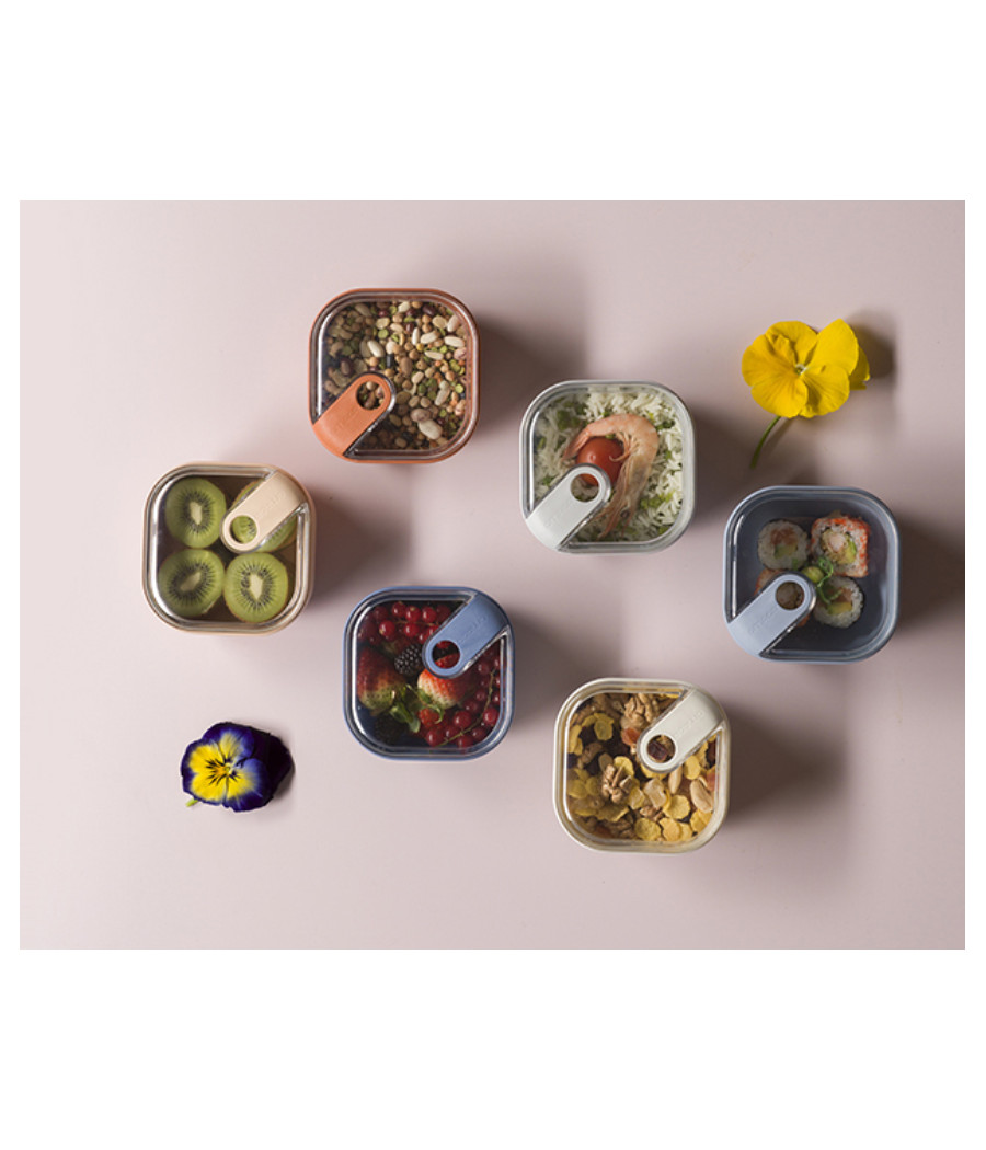 Contenitore ERMETICO per alimenti quadrato pervinca OMADA PULL BOX