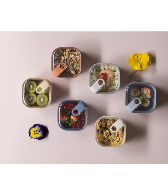 Contenitore ERMETICO per alimenti quadrato GRIGIO OMADA PULL BOX 1 L