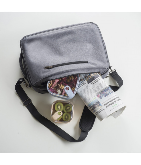 Contenitore ERMETICO per alimenti quadrato GRIGIO OMADA PULL BOX 1 L