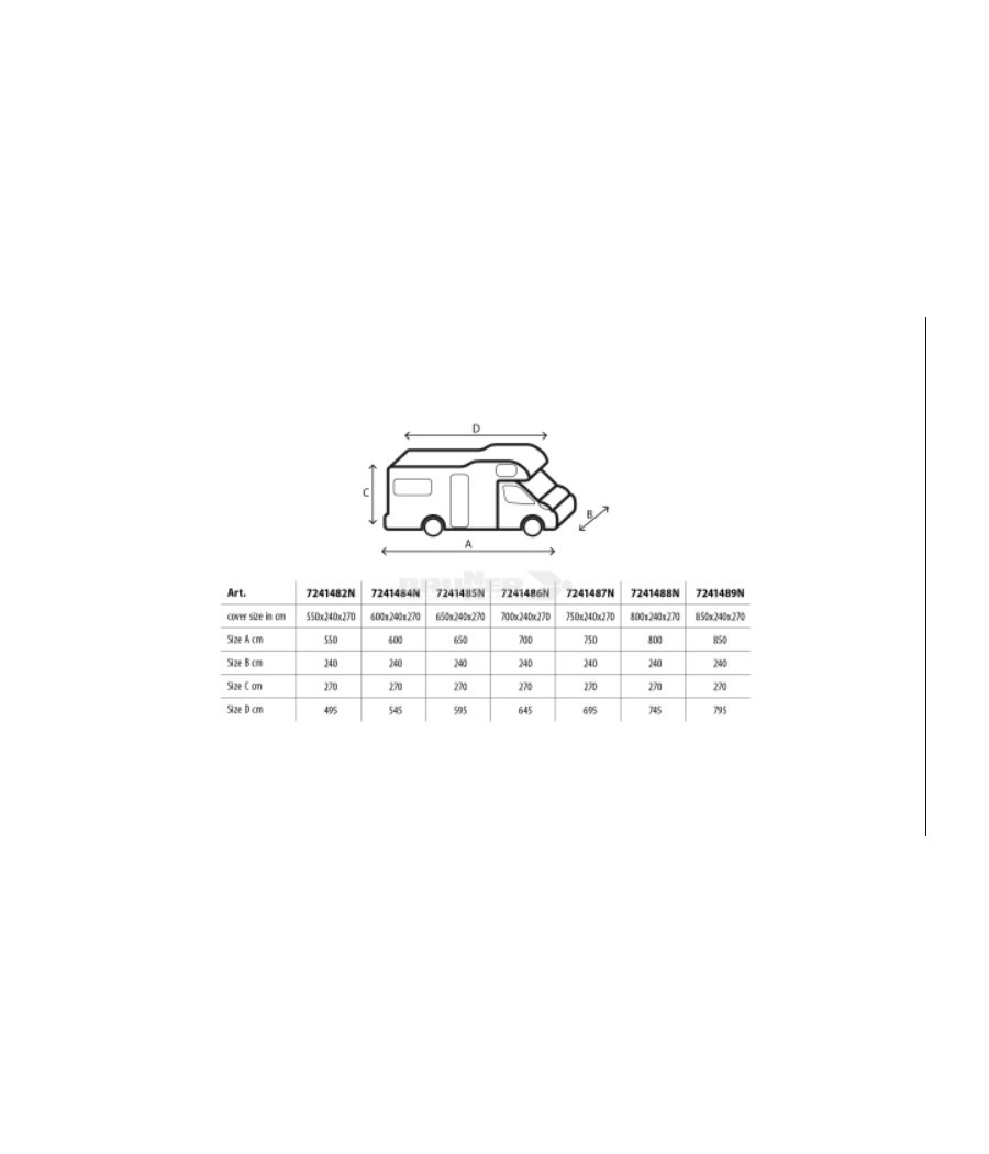 Brunner Camper Cover 6M – Copertura 650–700 cm in TNT traspirante