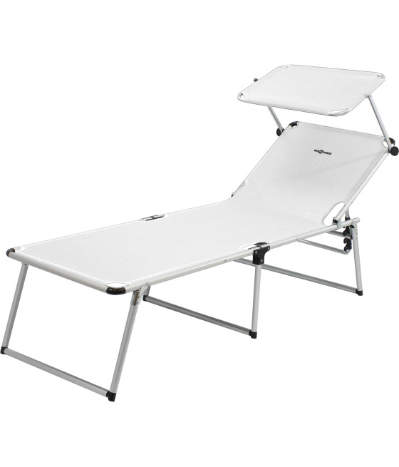 Brunner Malibu High – Lettino prendisole in alluminio con tessuto Syntex Plus bianco
