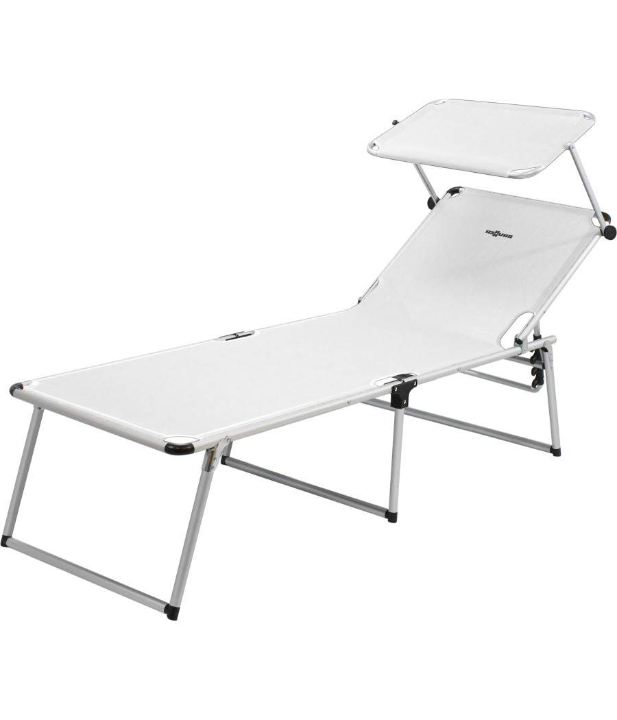 Brunner Malibu High – Lettino prendisole in alluminio con tessuto Syntex Plus bianco