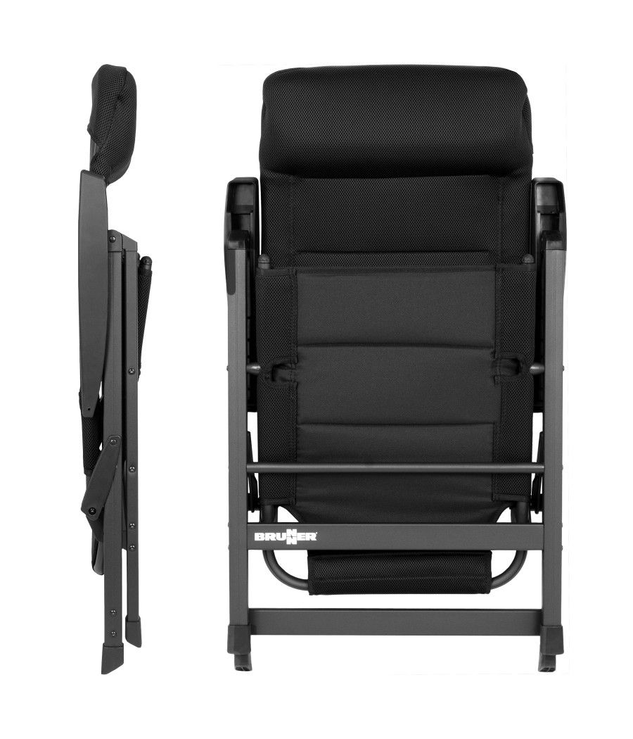 Brunner Skye 3D – Sedia pieghevole in alluminio con tessuto 3D traspirante (nero)