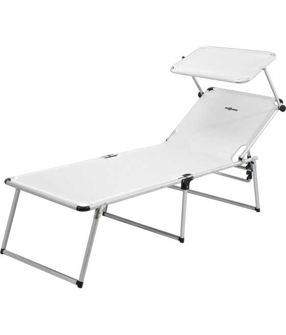 Brunner Malibu High – Lettino prendisole in alluminio con tessuto Syntex Plus bianco