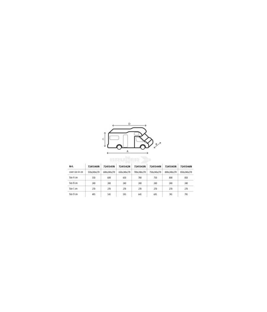 Brunner Camper Cover Design 12M – Copertura 600–650 cm in TNT 4 strati
