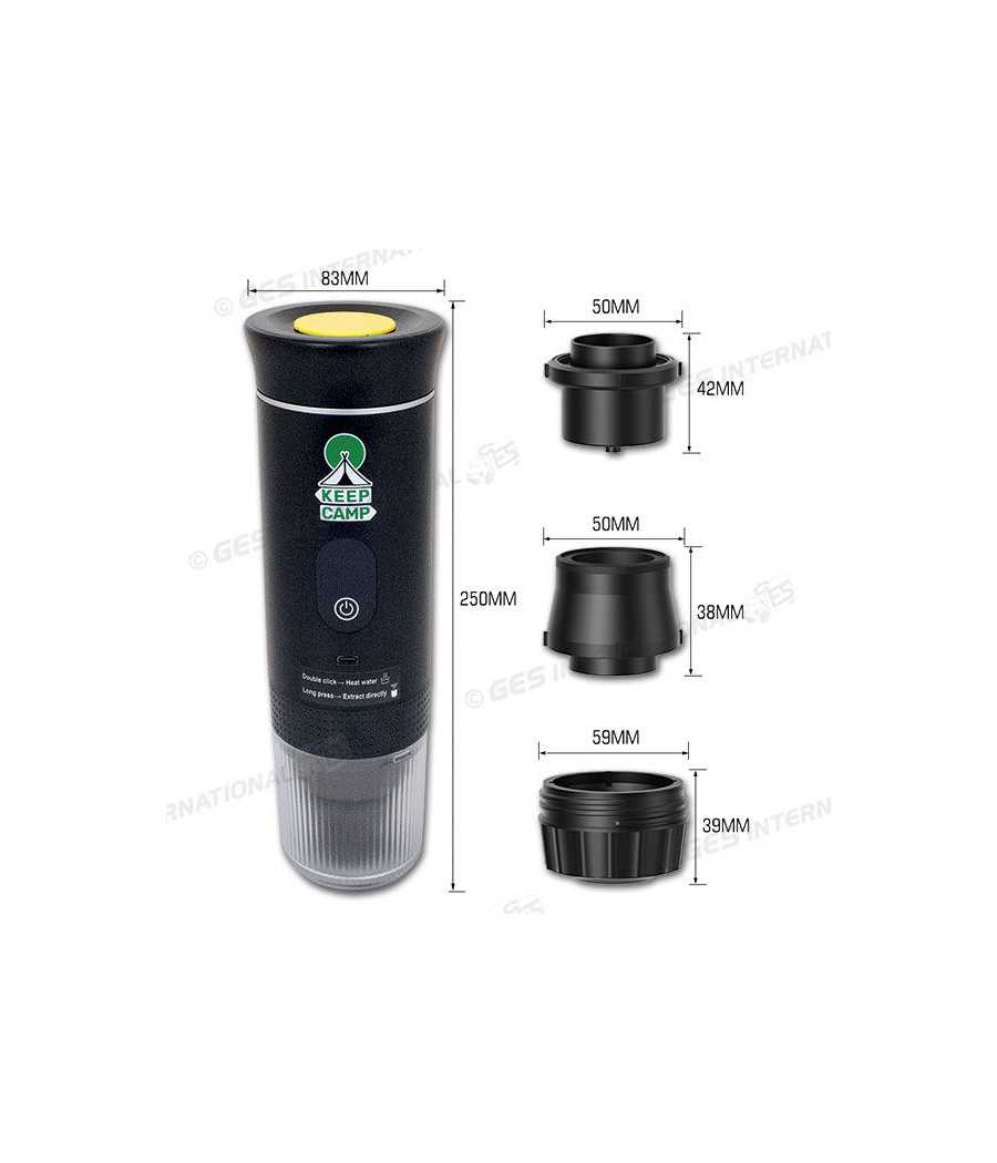 Macchina caffè portatile a batteria camper USB‑C 20 bar