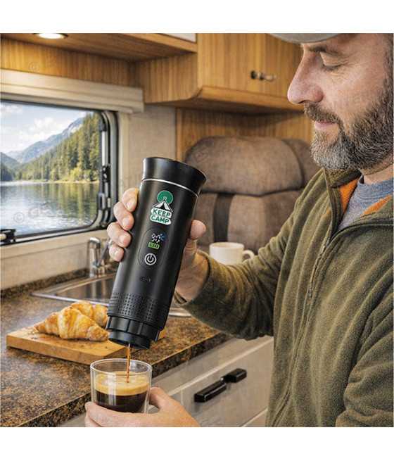 Macchina caffè portatile a batteria camper USB‑C 20 bar