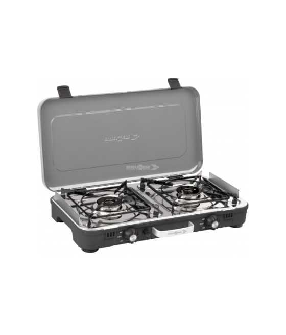Fornello a gas Brunner Devil Powerkook 30 mbar – 2 fuochi con accensione piezo – senza piastre (cod. 0708067N)