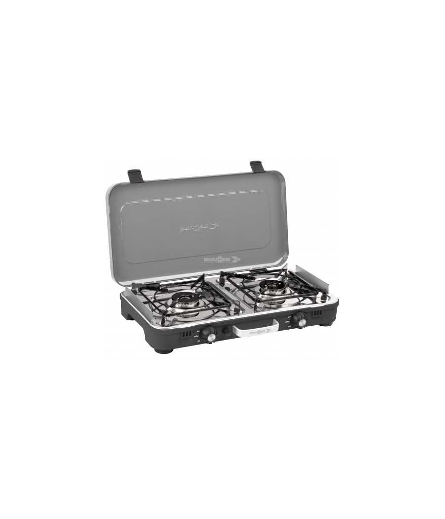 Fornello a gas Brunner Devil Powerkook 30 mbar – 2 fuochi con accensione piezo – senza piastre (cod. 0708067N)