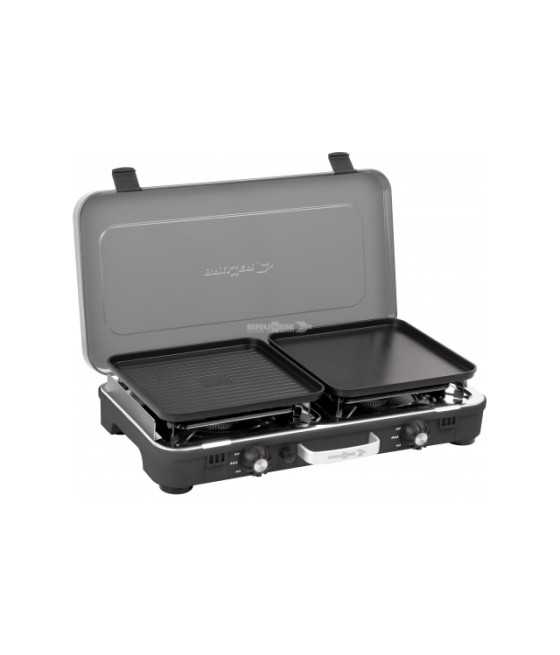 Fornello Brunner Powerkook GP 30 mbar con piastre grill 2 fuochi
