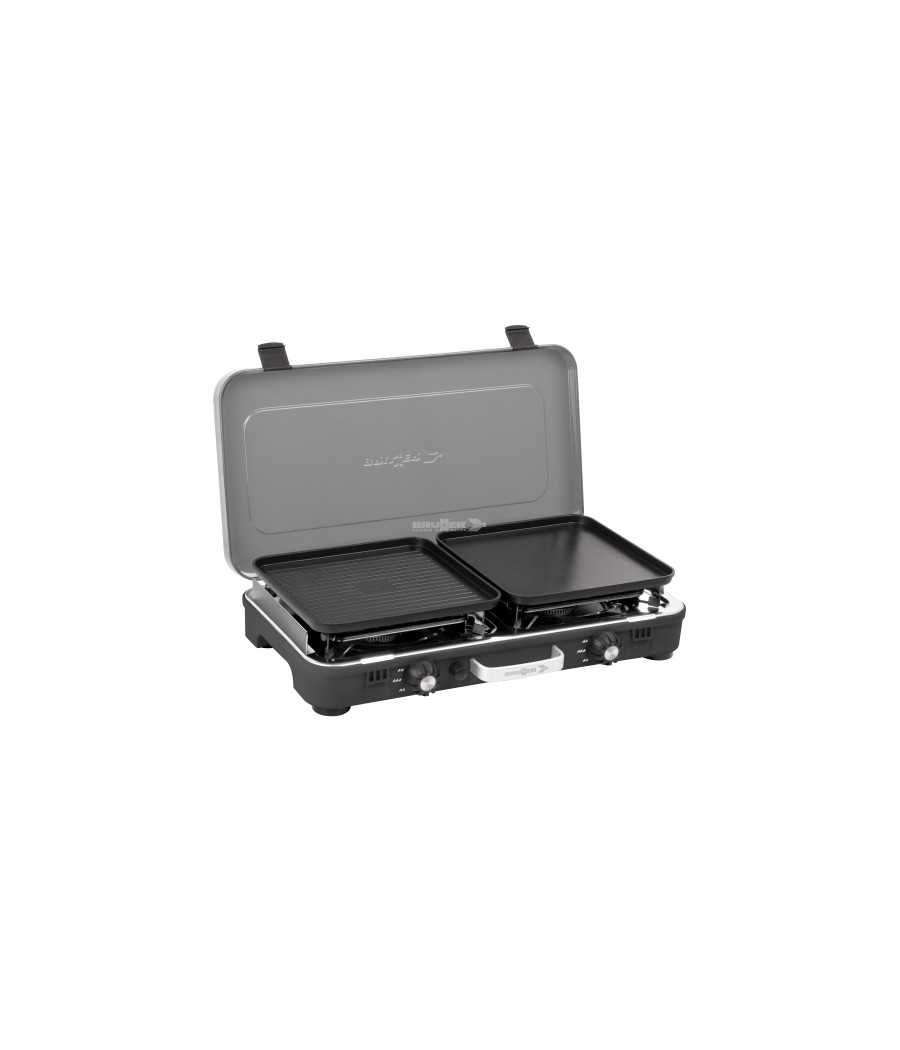 Fornello Brunner Powerkook GP 30 mbar con piastre grill 2 fuochi
